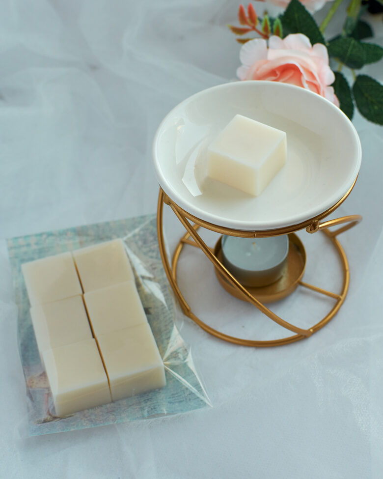 Tirpūs sojų vaško kubeliai „Žalioji arbata“