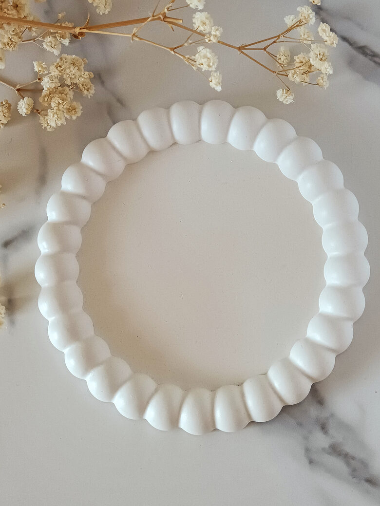 Minimalistinis Gipso Padėkliukas - Apvalūs