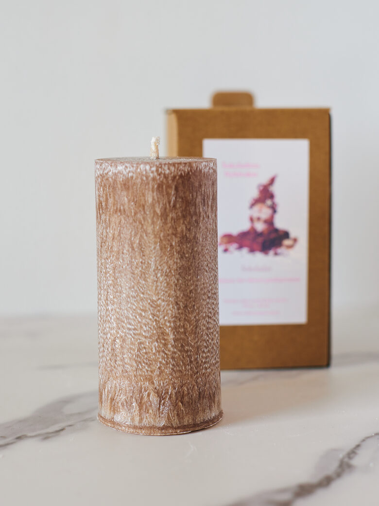 Palmių vaško žvakė „Šokoladas“