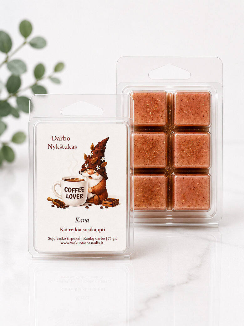 Vaško tirpukas „Darbo nykštukas“ – kavos aromato