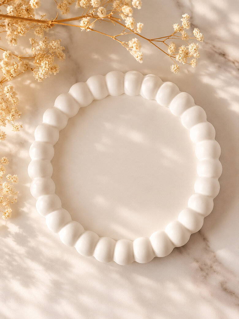 Minimalistinis Gipso Padėkliukas - Apvalūs