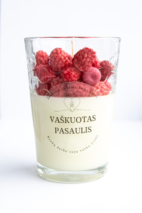 Kvapnioji sojų vaško žvakė „Desertas su uogomis“ – vyšnių ir amaretto aromatas