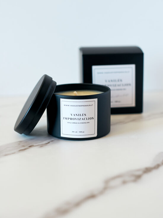 Aromatinė žvakė „Vanilės improvizacijos“